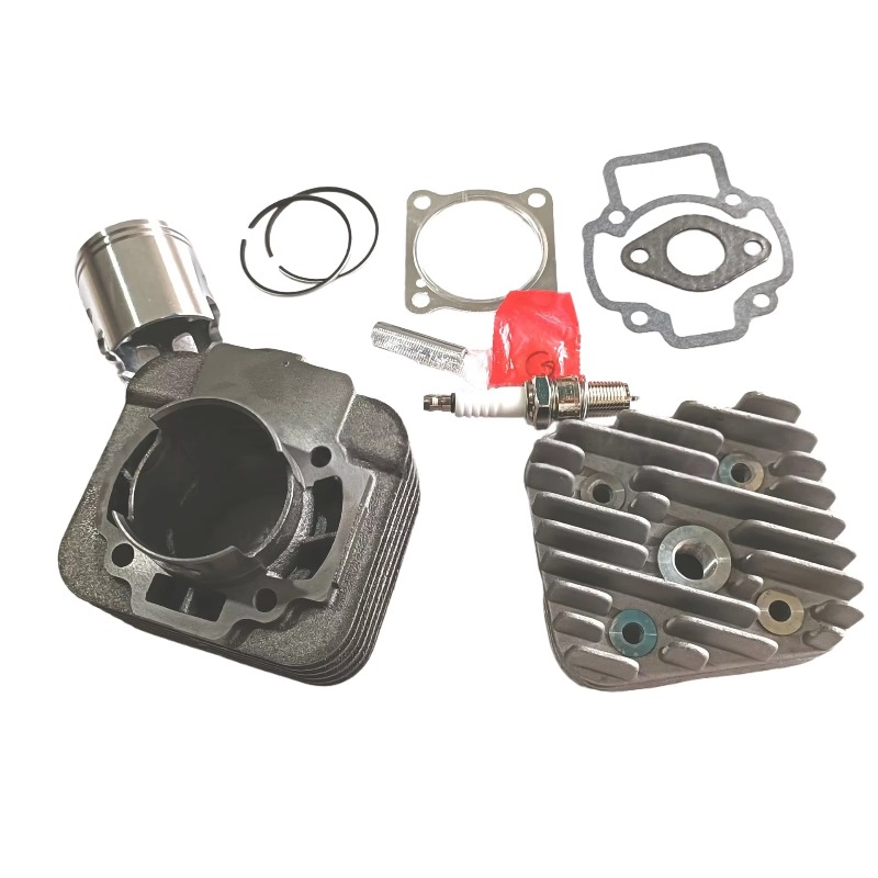 Motorcycle Cylinder - ชุดลูกสูบหัวสูบขนาด 47 มม. พร้อมหัวเทียน สำหรับรถมอเตอร์ไซค์ Piaggio70