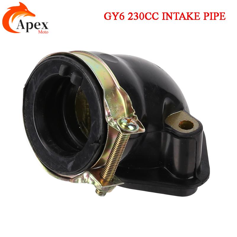 Motorcycle Carburetor - ท่อไอดี Gy6 230cc สำหรับคาร์บูเรเตอร์รถจักรยานยนต์ ชุดท่อร่วมไอดี ช่องต่อเครื่องยนต์