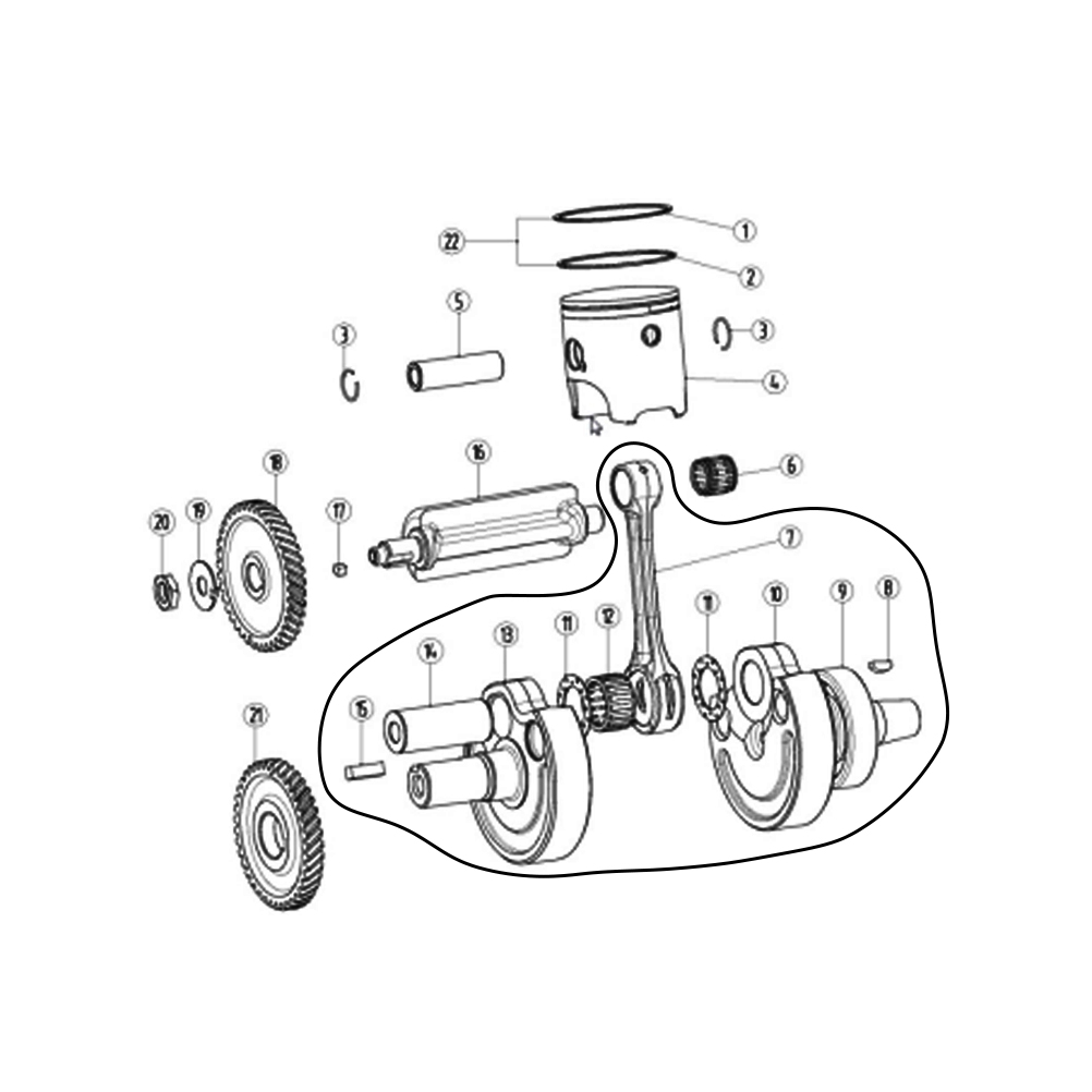 ชุดก้านสูบพร้อมลูกปืนสำหรับเคร - Motorcycle Crankshaft บทวิจารณ์และราคา